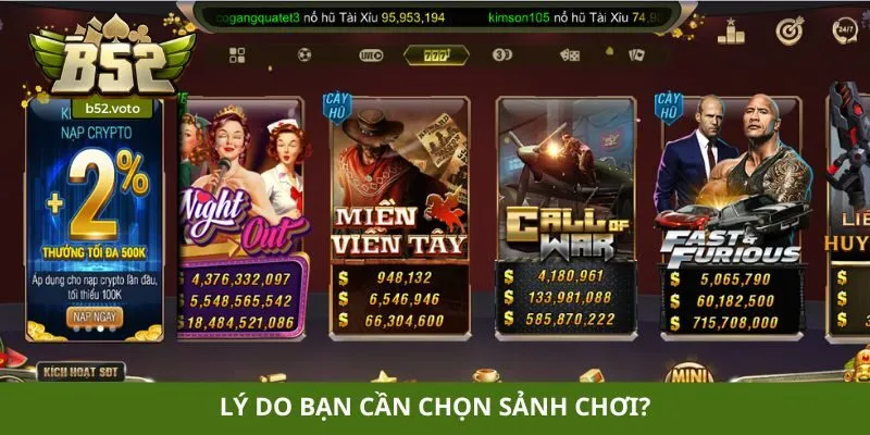 Nổ hũ Lý do bạn cần chọn sảnh chơi?