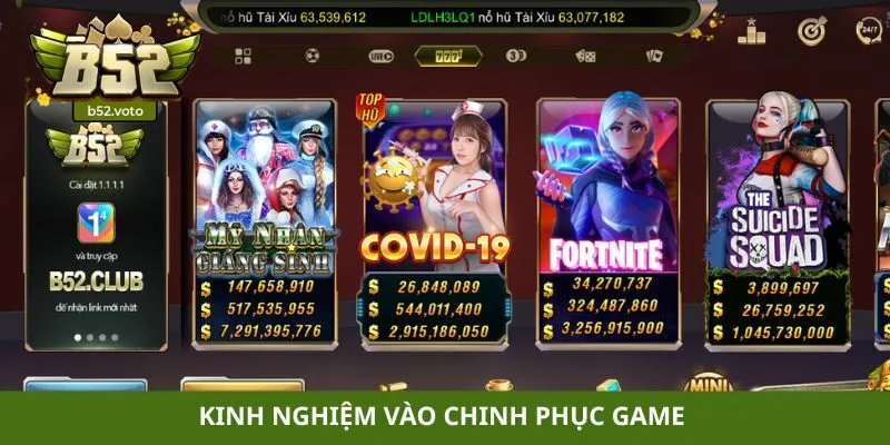 Nổ hũ Kinh nghiệm vào chinh phục game